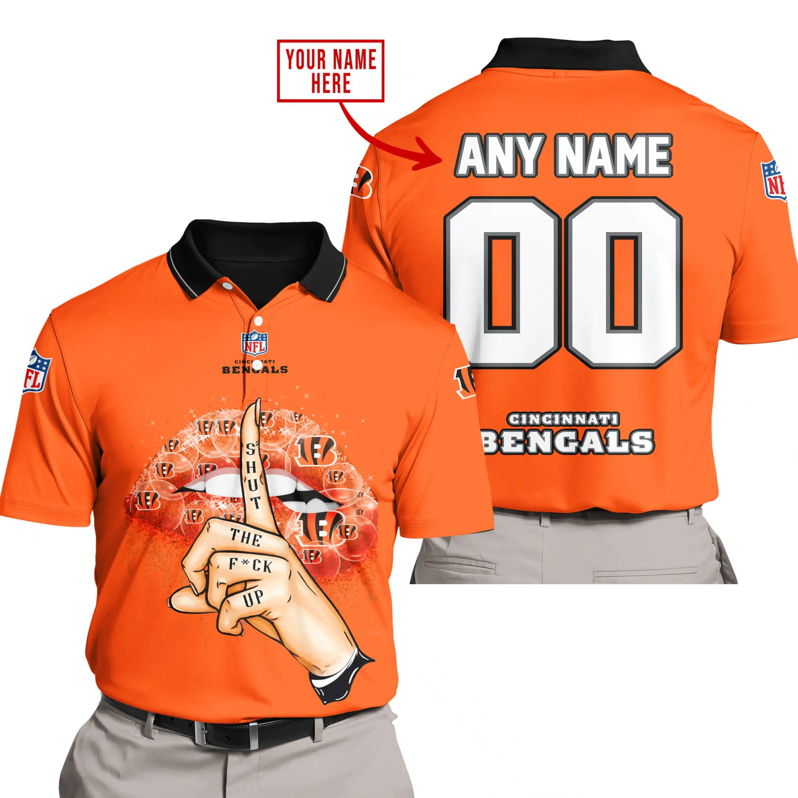 Shut The Fck Up | Cincinnati Bengals | Custom Your Name - Image 4