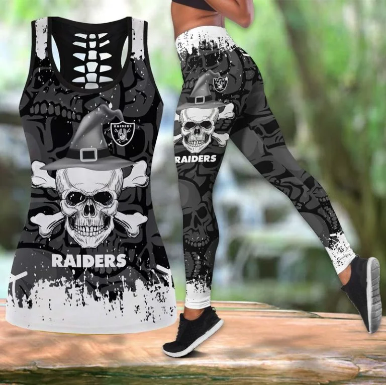 Las Vegas Raiders Women's Hollow Out Tank Top + Legging IT13