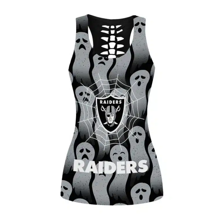 Las Vegas Raiders Women's Hollow Out Tank Top + Legging DJ31 - Image 2