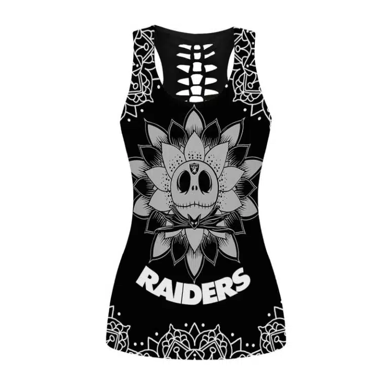 Las Vegas Raiders Women's Hollow Out Tank Top + Legging IU76 - Image 2