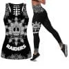 Las Vegas Raiders Women's Hollow Out Tank Top + Legging IU76