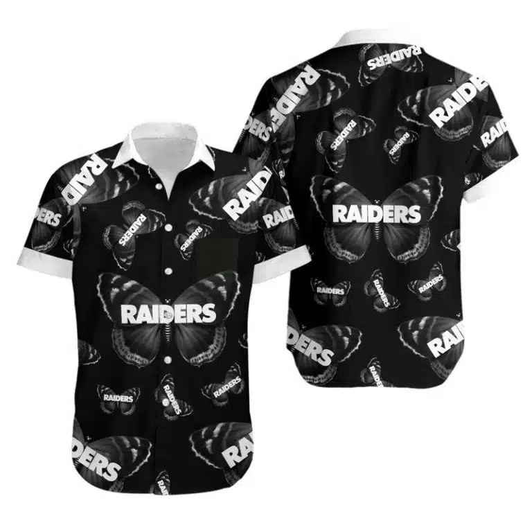 Combo Las Vegas Raiders Button-Up Shirt & Men Shorts UW24