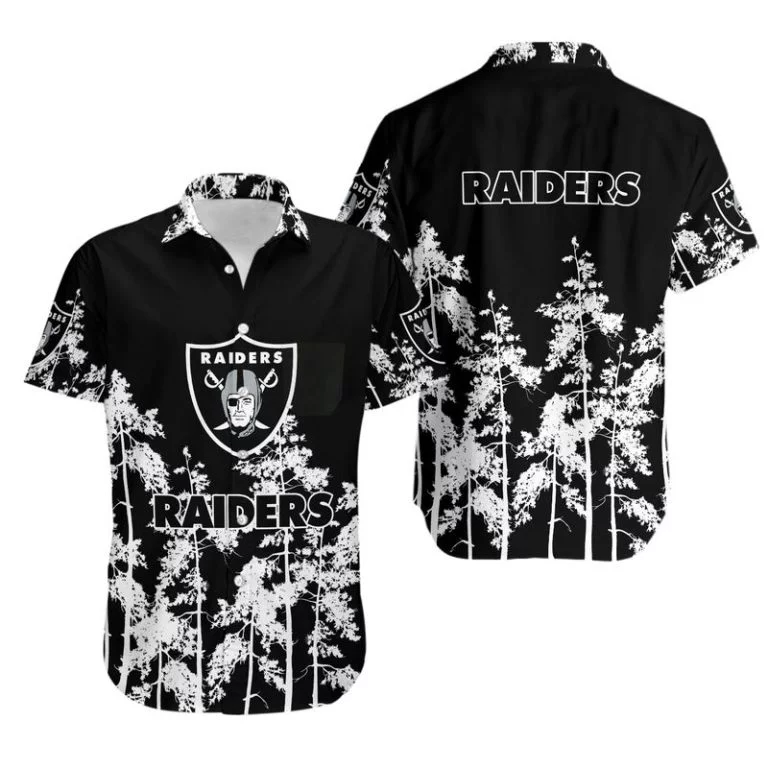 Combo Las Vegas Raiders Button-Up Shirt & Men Shorts NM24