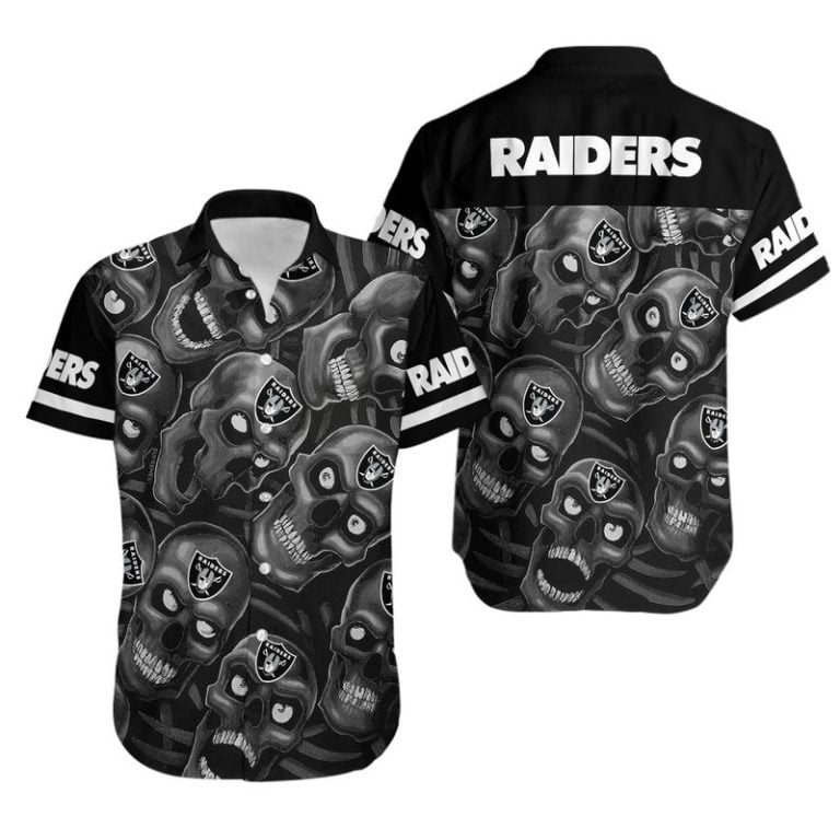 Combo Las Vegas Raiders Button-Up Shirt & Men Shorts KE28