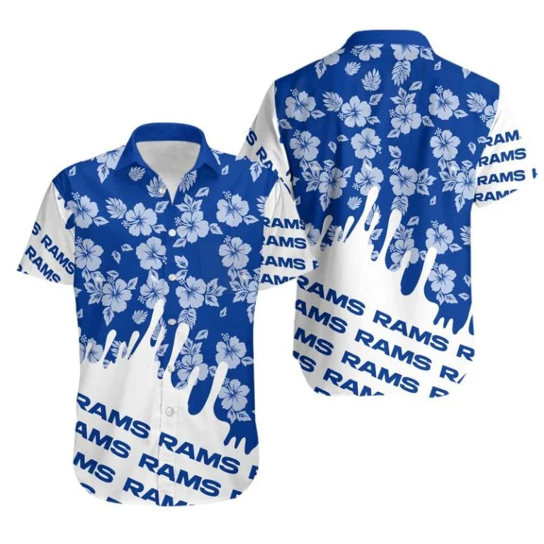 Combo Los Angeles Rams Button-Up Shirt & Men Shorts UI38