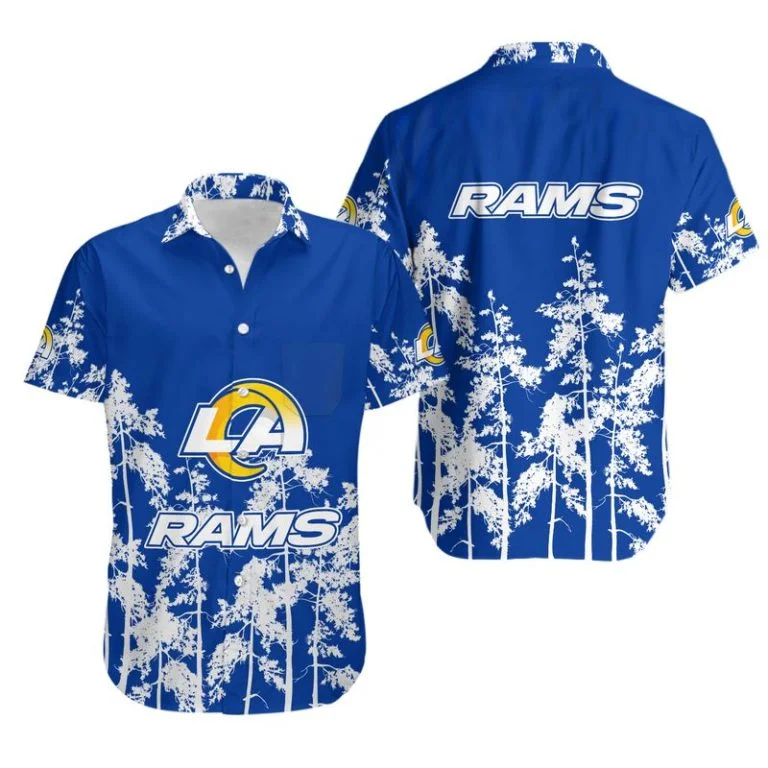 Combo Los Angeles Rams Button-Up Shirt & Men Shorts EK27