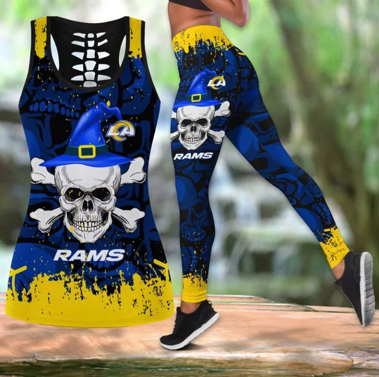 Los Angeles Rams Women's Hollow Out Tank Top + Legging UD33