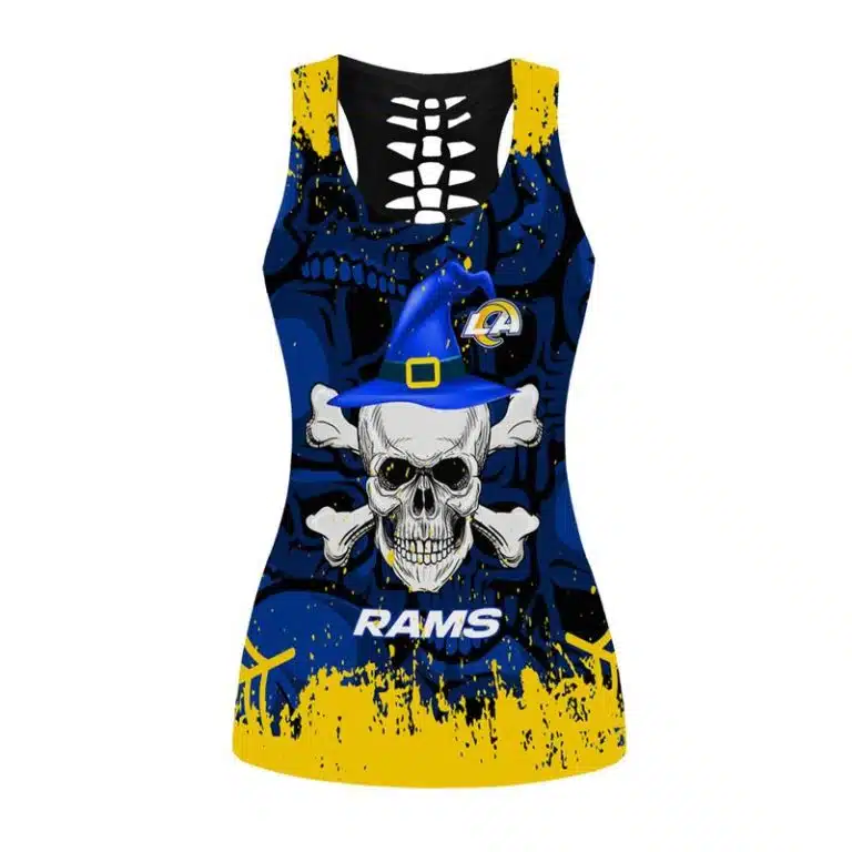 Los Angeles Rams Women's Hollow Out Tank Top + Legging UD33 - Image 2