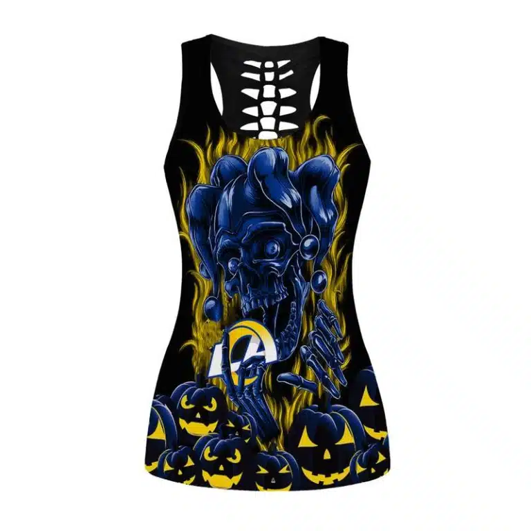 Los Angeles Rams Women's Hollow Out Tank Top + Legging IE76 - Image 2