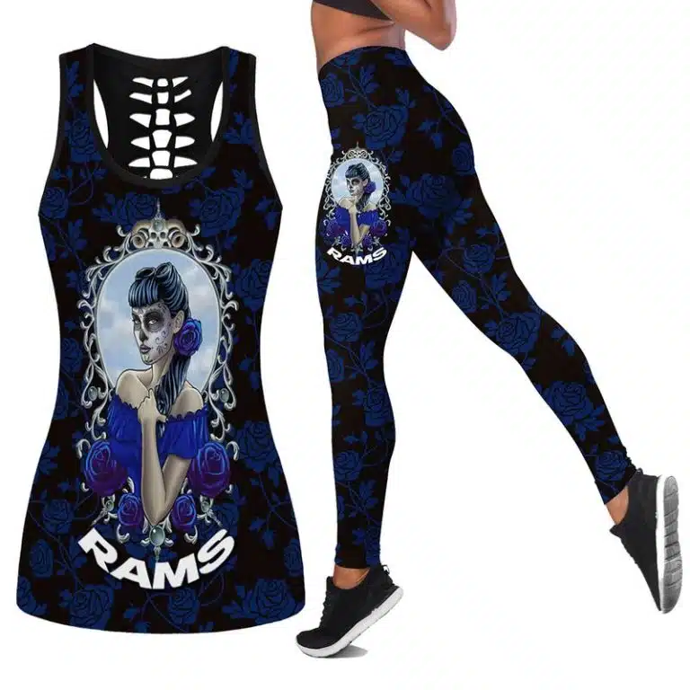 Los Angeles Rams Women's Hollow Out Tank Top + Legging YW73