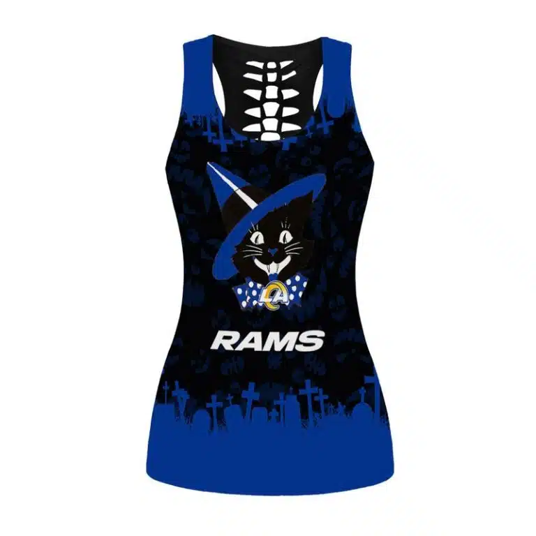 Los Angeles Rams Women's Hollow Out Tank Top + Legging UD67 - Image 2