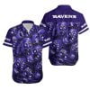 Combo Baltimore Ravens Button-Up Shirt & Men Shorts CJ41