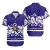 Combo Baltimore Ravens Button-Up Shirt & Men Shorts CJ27