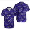 Combo Baltimore Ravens Button-Up Shirt & Men Shorts FL25