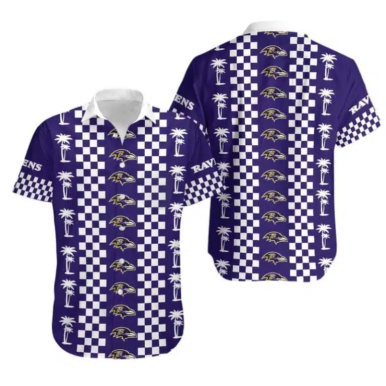 Combo Baltimore Ravens Button-Up Shirt & Men Shorts DK84