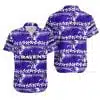 Combo Baltimore Ravens Button-Up Shirt & Men Shorts CG14