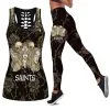 New Orleans Saints Women's Hollow Out Tank Top + Legging WI73