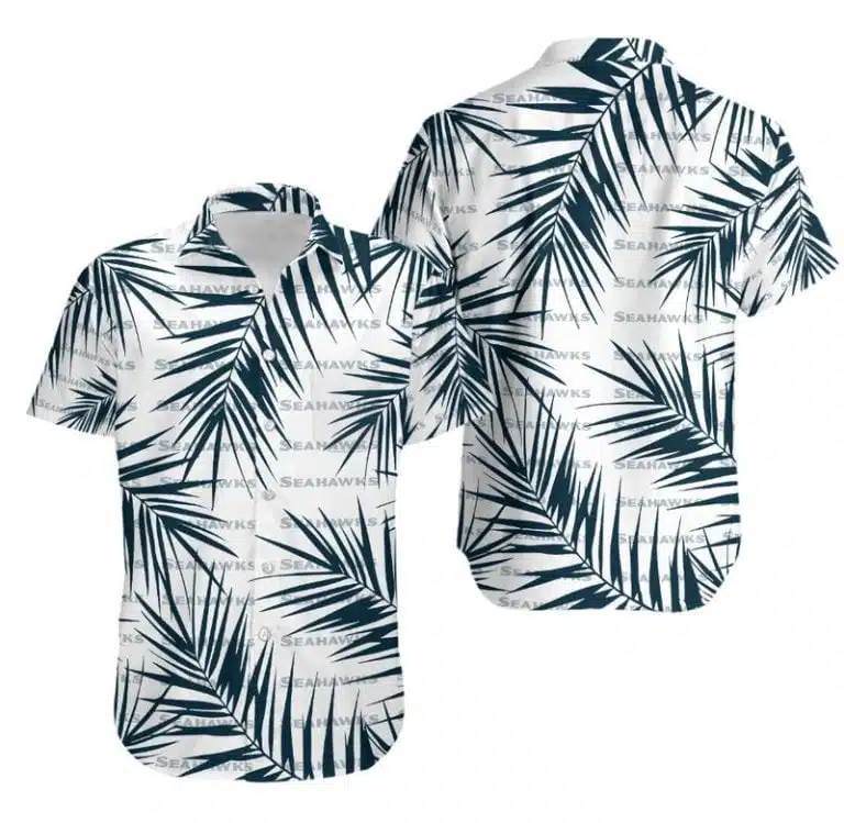 Combo Seattle Seahawks Button-Up Shirt & Men Shorts IW34