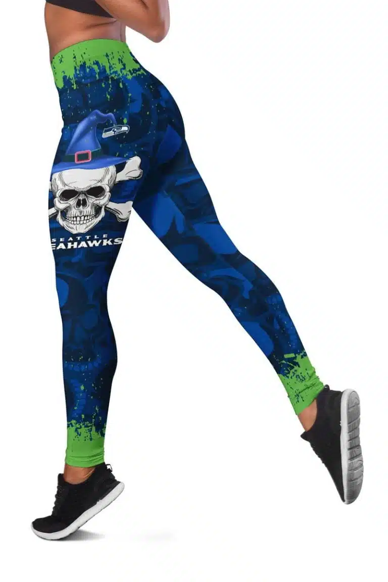 Seattle Seahawks Women's Hollow Out Tank Top + Legging KG67 - Image 3