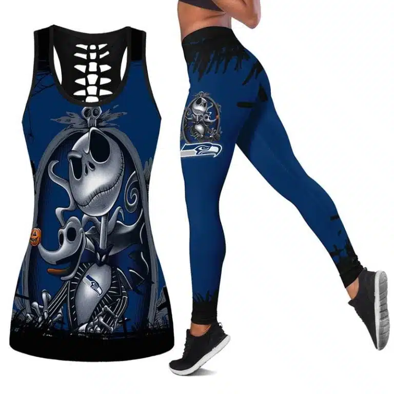 Seattle Seahawks Women's Hollow Out Tank Top + Legging RG64