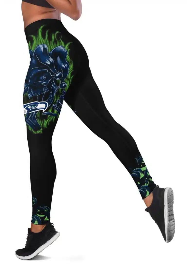 Seattle Seahawks Women's Hollow Out Tank Top + Legging JD34 - Image 3