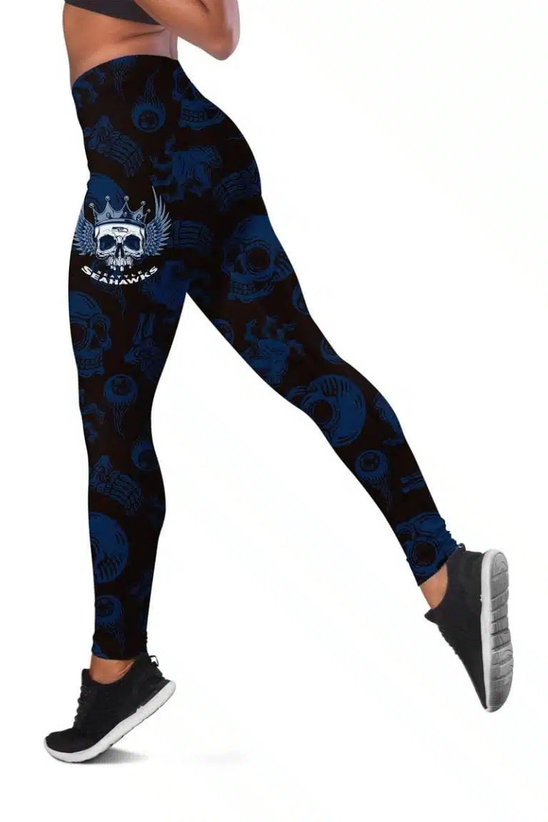 Seattle Seahawks Women's Hollow Out Tank Top + Legging EK54 - Image 3