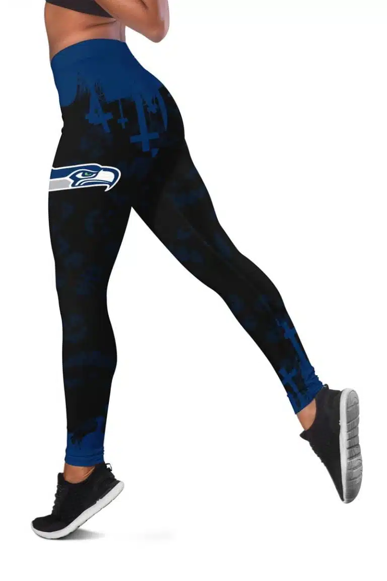 Seattle Seahawks Women's Hollow Out Tank Top + Legging TF31 - Image 3