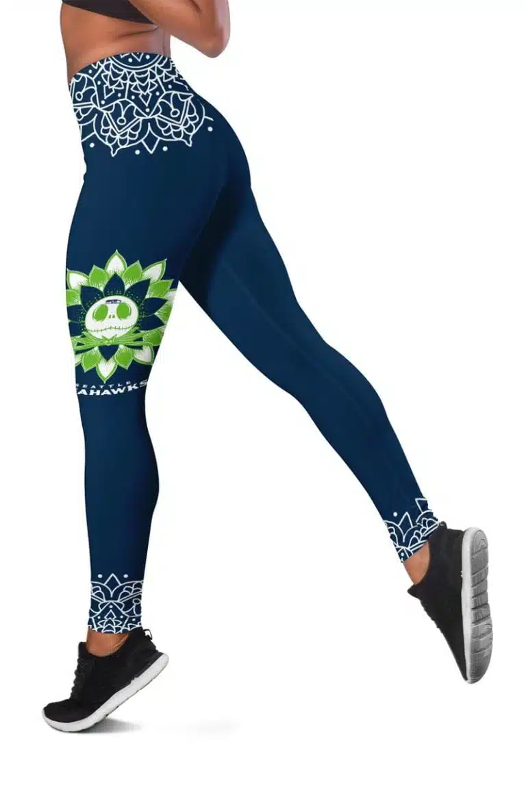 Seattle Seahawks Women's Hollow Out Tank Top + Legging KR67 - Image 3