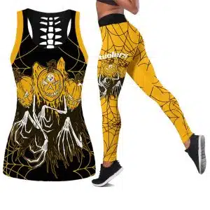 Pittsburgh Steelers Women's Hollow Out Tank Top + Legging GE27