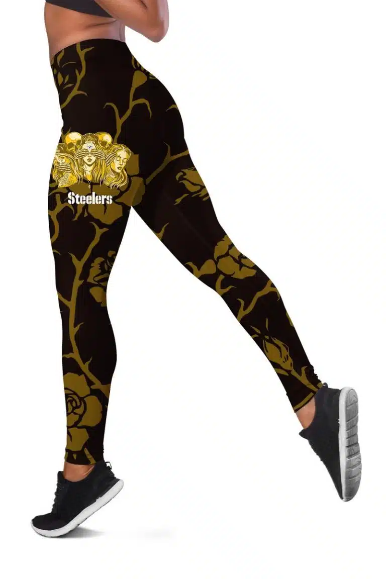 Pittsburgh Steelers Women's Hollow Out Tank Top + Legging RH28 - Image 2