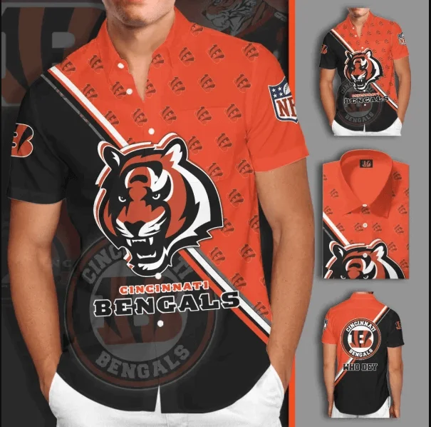 Cincinnati Bengals Button-Up Shirt JG25