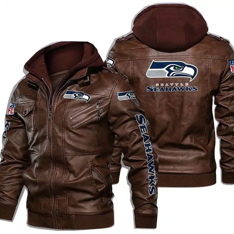 Seattle Seahawks Leather Jacket RG31 - Image 2