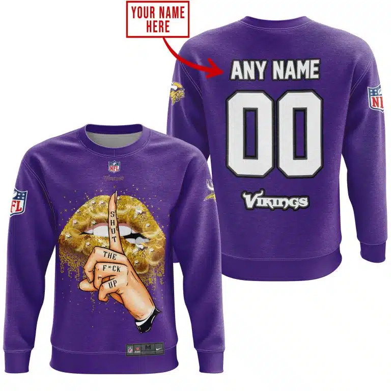 Shut The FCK Up | Minnesota Vikings | Custom Your Name - Image 5