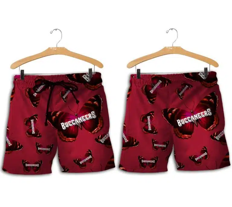 Combo Tampa Bay Buccaneers Button-Up Shirt & Men Shorts EY87 - Image 2