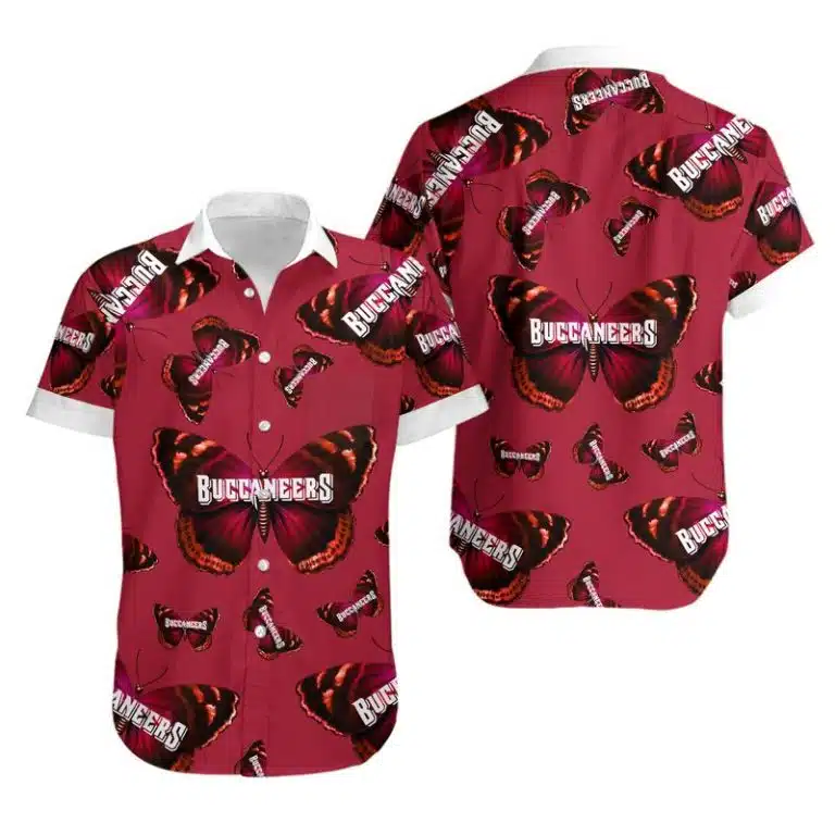 Combo Tampa Bay Buccaneers Button-Up Shirt & Men Shorts EY87