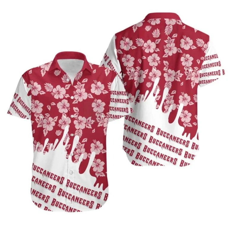 Combo Tampa Bay Buccaneers Button-Up Shirt & Men Shorts TK73