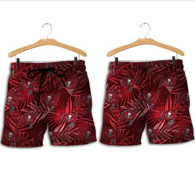 Combo Tampa Bay Buccaneers Button-Up Shirt & Men Shorts UR36 - Image 2