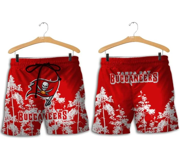 Combo Tampa Bay Buccaneers Button-Up Shirt & Men Shorts JH67 - Image 2