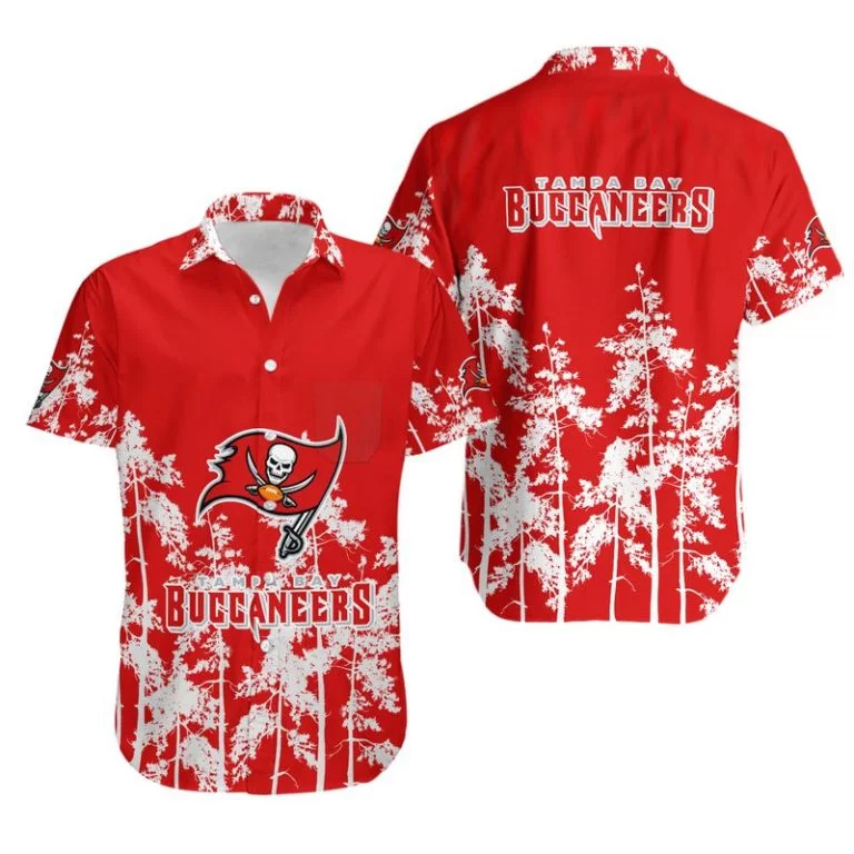 Combo Tampa Bay Buccaneers Button-Up Shirt & Men Shorts JH67
