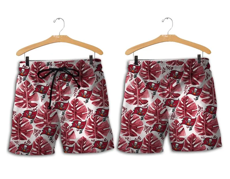 Combo Tampa Bay Buccaneers Button-Up Shirt & Men Shorts UI13 - Image 2