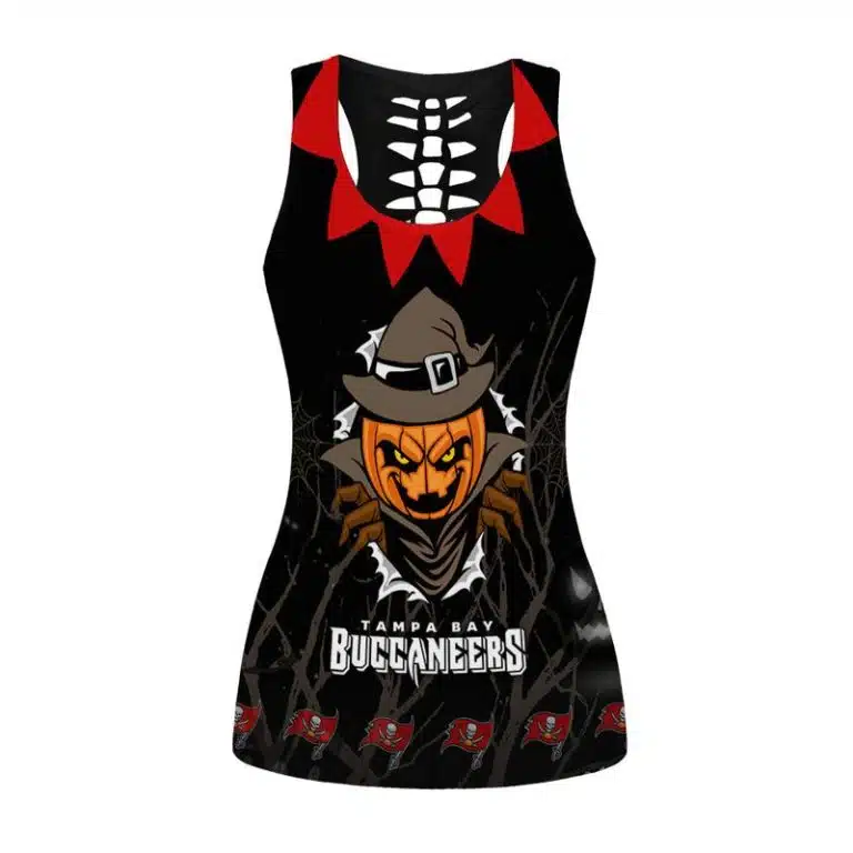 Tampa Bay Buccaneers Women's Hollow Out Tank Top + Legging RK81 - Image 2