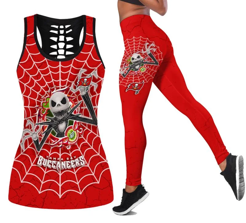 Tampa Bay Buccaneers Women's Hollow Out Tank Top + Legging WU24