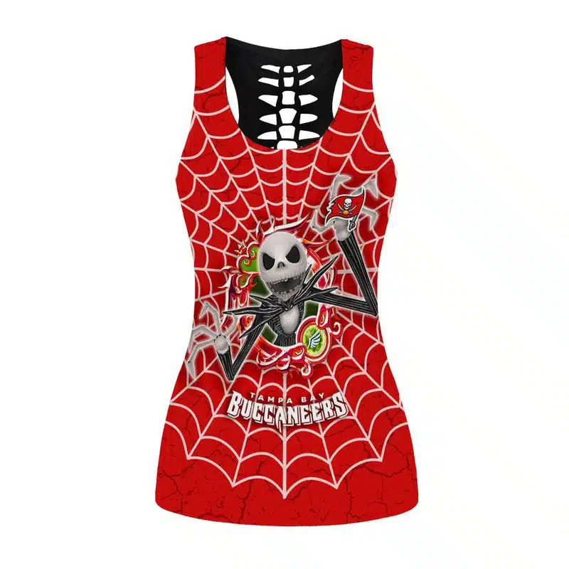 Tampa Bay Buccaneers Women's Hollow Out Tank Top + Legging WU24 - Image 2