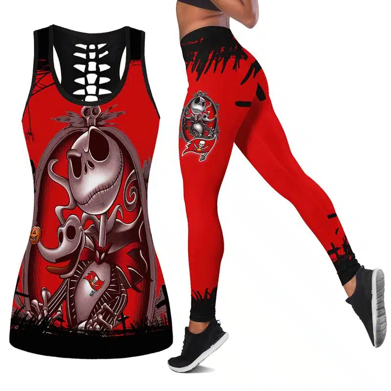 Tampa Bay Buccaneers Women's Hollow Out Tank Top + Legging LE36