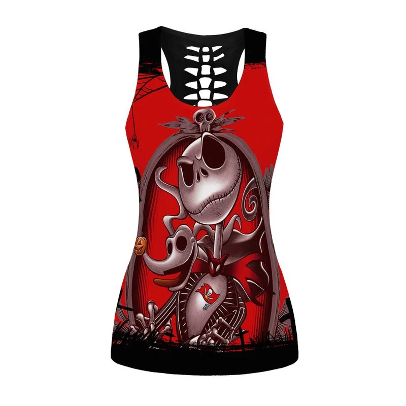 Tampa Bay Buccaneers Women's Hollow Out Tank Top + Legging LE36 - Image 2