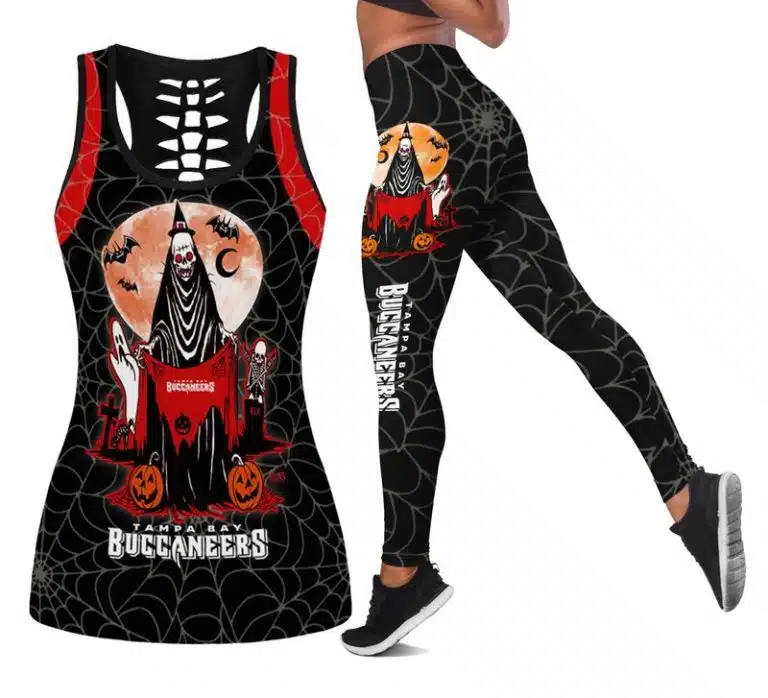 Tampa Bay Buccaneers Women's Hollow Out Tank Top + Legging WL43