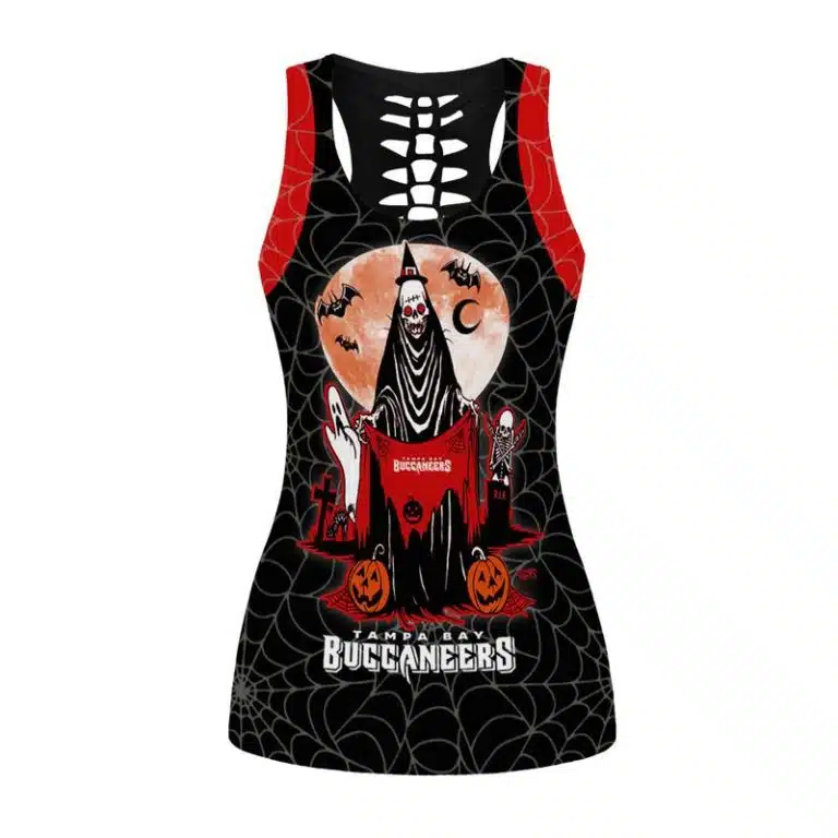 Tampa Bay Buccaneers Women's Hollow Out Tank Top + Legging WL43 - Image 2