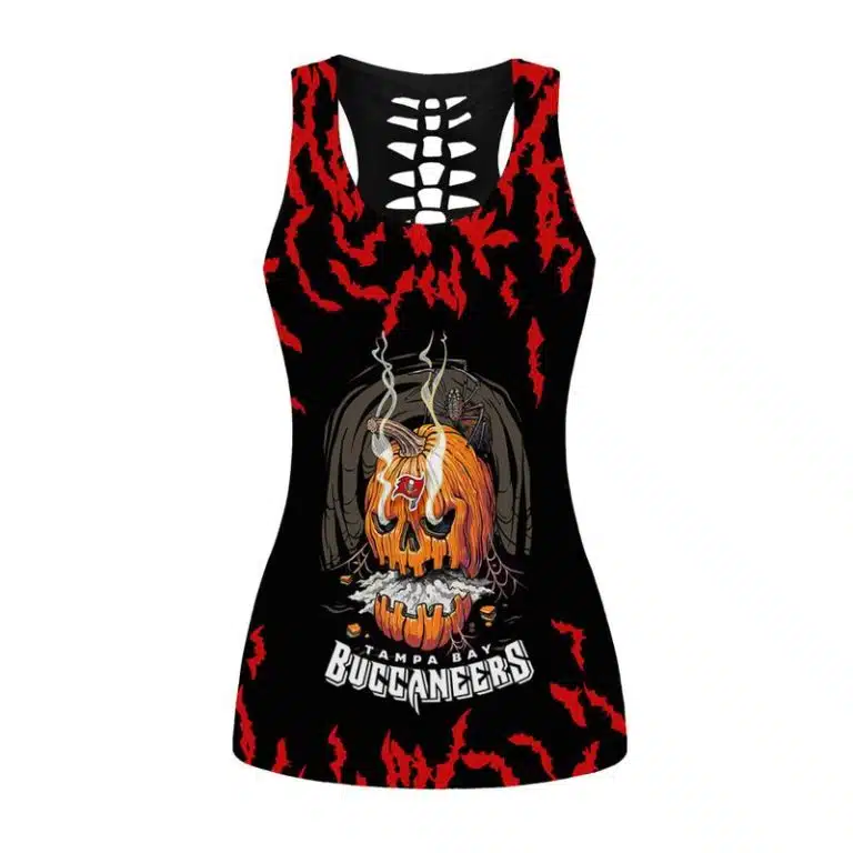 Tampa Bay Buccaneers Women's Hollow Out Tank Top + Legging WK43 - Image 2