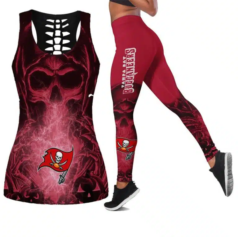 Tampa Bay Buccaneers Women's Hollow Out Tank Top + Legging EU58