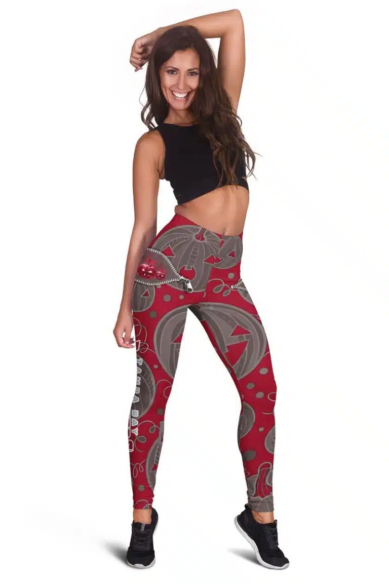 Tampa Bay Buccaneers Women's Hollow Out Tank Top + Legging WD41 - Image 3